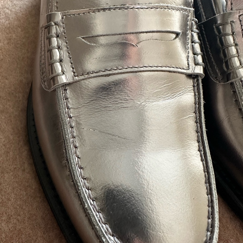 Banana Republic Navarre Metallic Leather Penny Loafer - Picture 9 of 10
